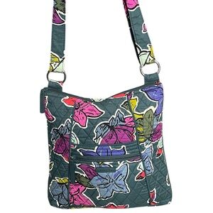 Vera Bradley Falling Flowers Little Hipster Quilted Floral Crossbody Bag